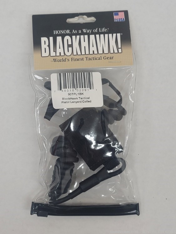 Blackhawk Tactical Pistol Lanyard Coiled 90TPL1BK NEW-img-1