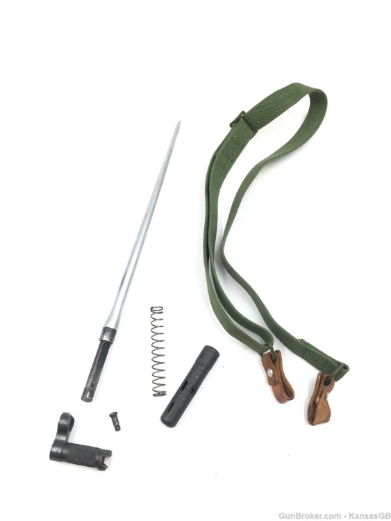 Chinese Norinco SKS 7.62x39 Part: Bayonet, cleaning kit, and sling -img-0