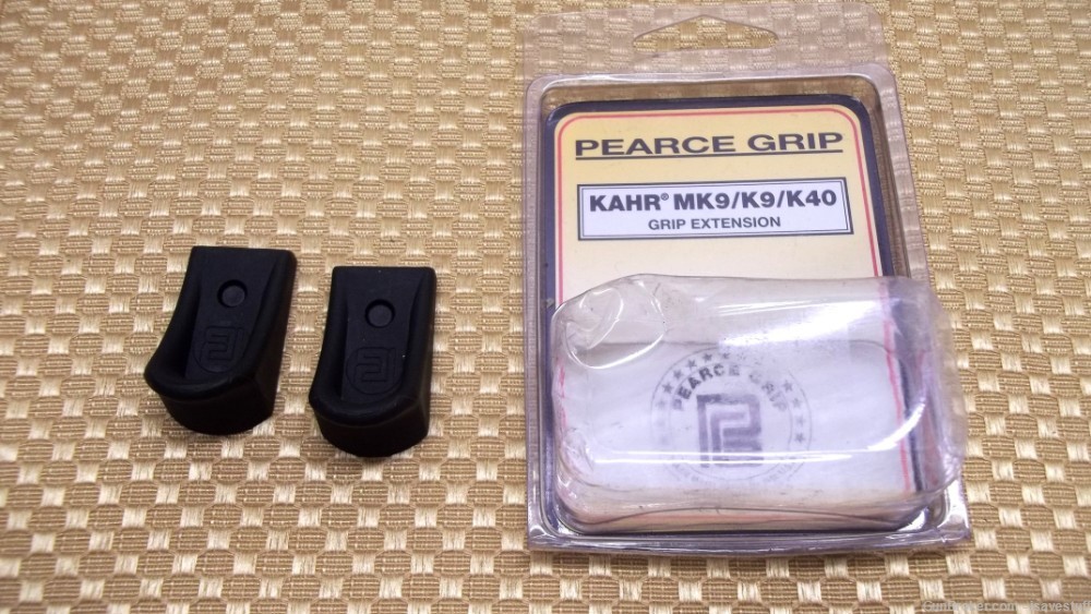 (2) KAHR MK9  K9  K40  Finger Tip Pearce Grip Magazine Grip Extensions -img-0