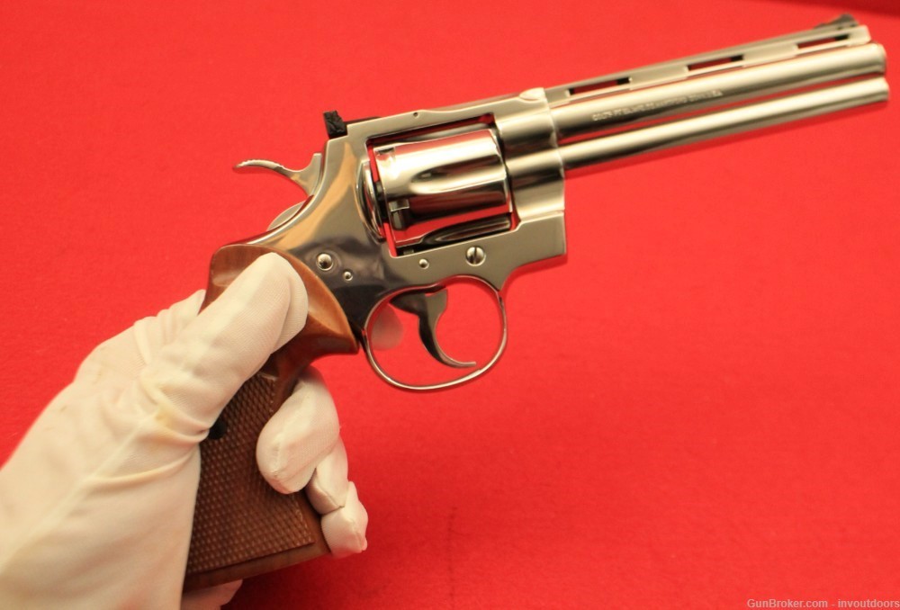 Colt Python Bright Stainless steel .357 Magnum 6"-1985-img-15