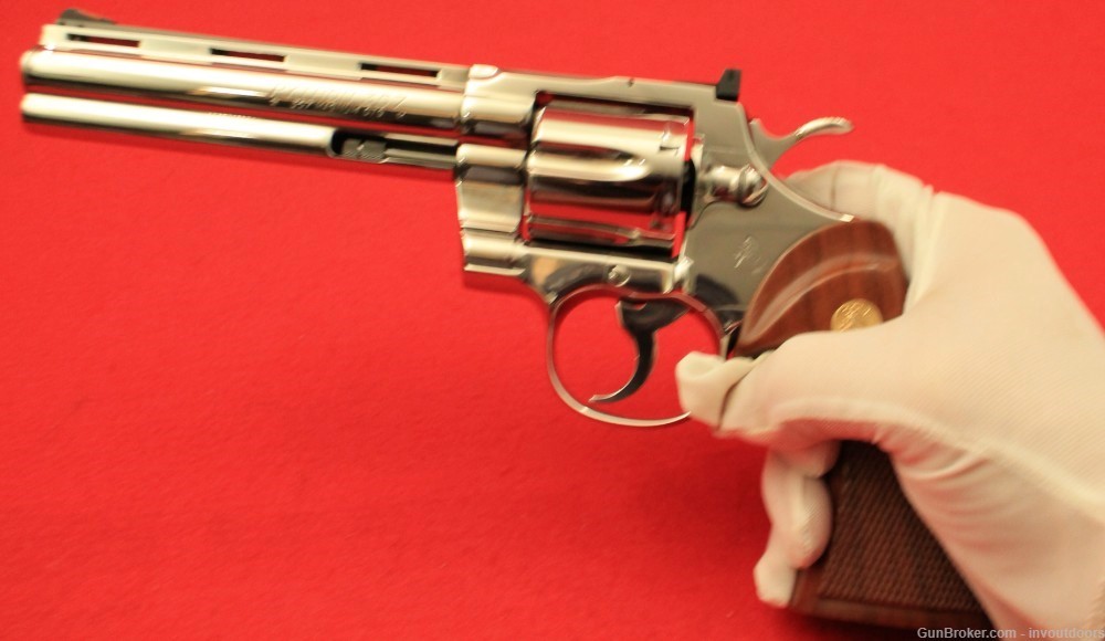 Colt Python Bright Stainless steel .357 Magnum 6"-1985-img-5
