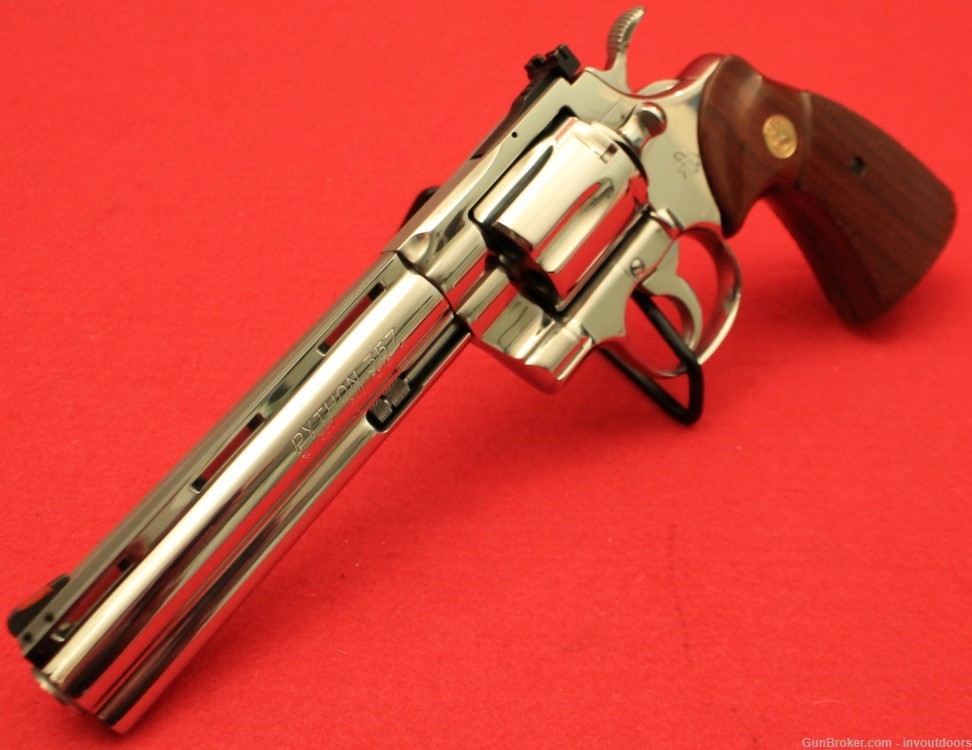 Colt Python Bright Stainless steel .357 Magnum 6"-1985-img-4