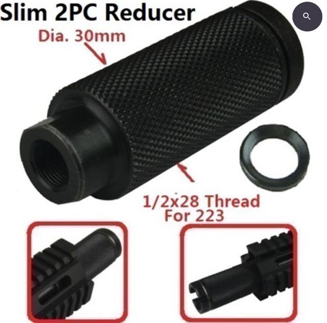 1/2×28 Thread Slim Type Krinkov Style Steel Muzzle Brake for 223/556-img-2