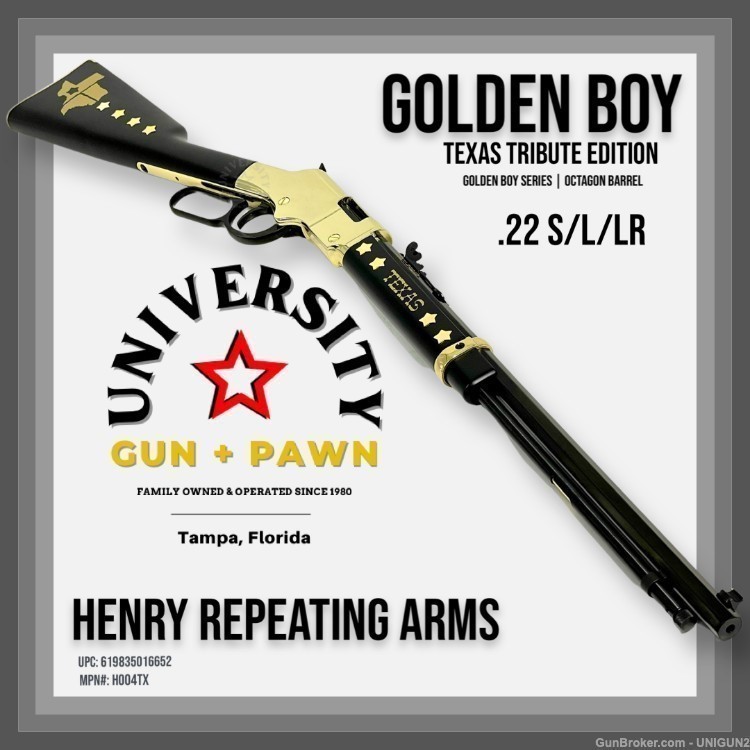 HENRY REPEATING ARMS Golden Boy Texas Tribute 619835016652 H004TX-img-0