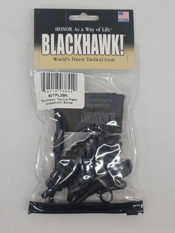 Blackhawk Tactical Pistol Lanyard with Swivel 90TPL2BK NEW-img-1