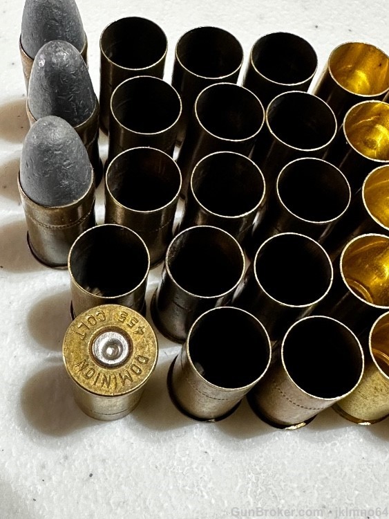 36 pieces of 455 Colt Eley Webley brass cases-img-1