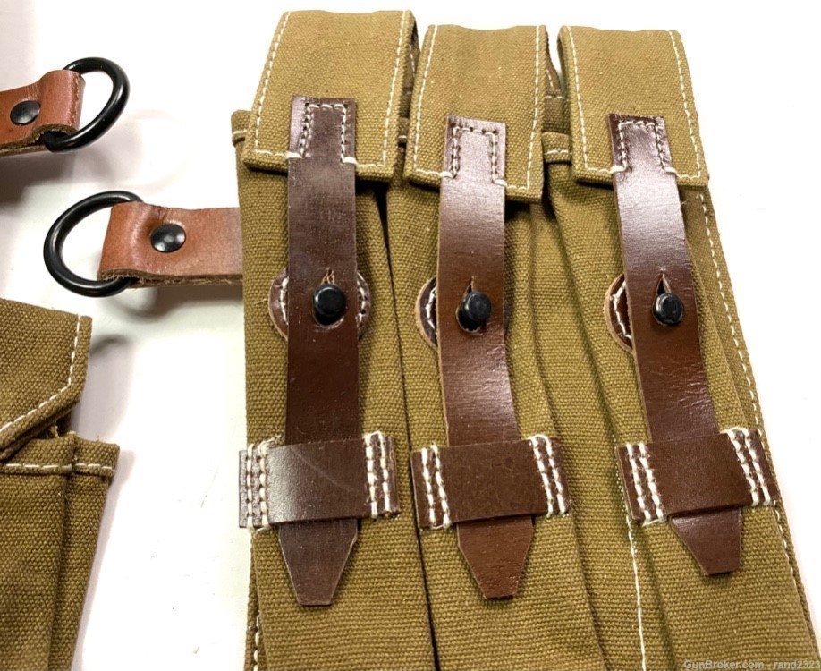 WWII GERMAN MP38 MP40 AMMO POUCHES- OLIVE-img-2