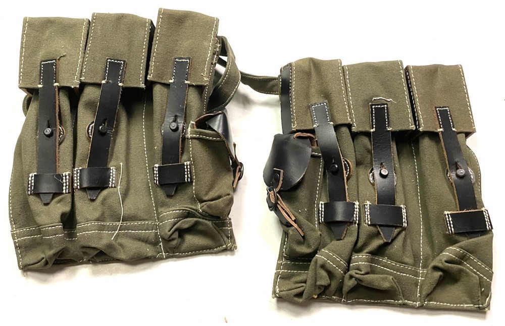 WWII GERMAN MP44 STG44 AMMO POUCHES-OLIVE-img-0