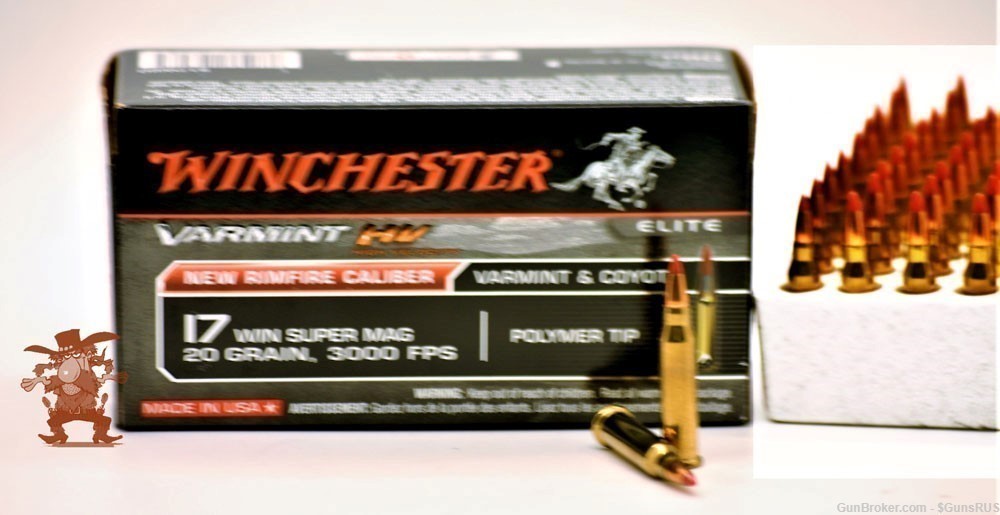 17 WSM Winchester 17WSM Winchester Super Magnum 20 Grain V-Max 3000FPS 50 -img-1