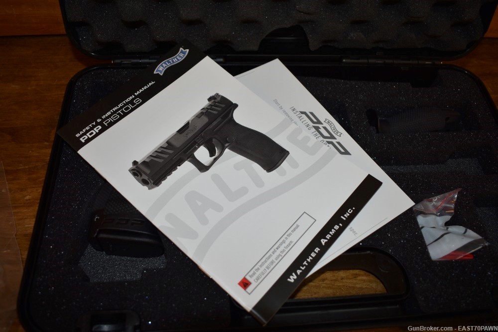 Walther PDP Compact 4" 9MM Pistol - Case (2) 15RD Mags Optic Ready-img-3