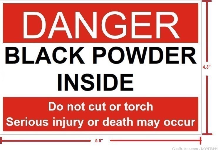 Danger Black Powder Gun Safe Magnet-img-2