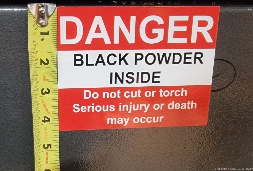 Danger Black Powder Gun Safe Magnet-img-1