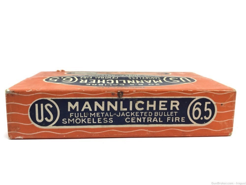 SEALED US Cartridge Co 6.5 Mannlicher Full Vintage Box 933-OX-img-1