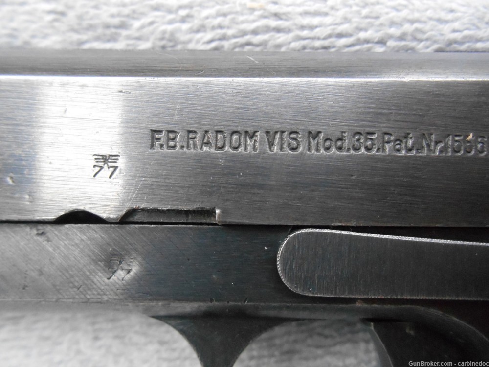 Radom VIS P.35(p.) Type 2 3-Lever Pistol Mfg. in WWII Poland by Germany    -img-1
