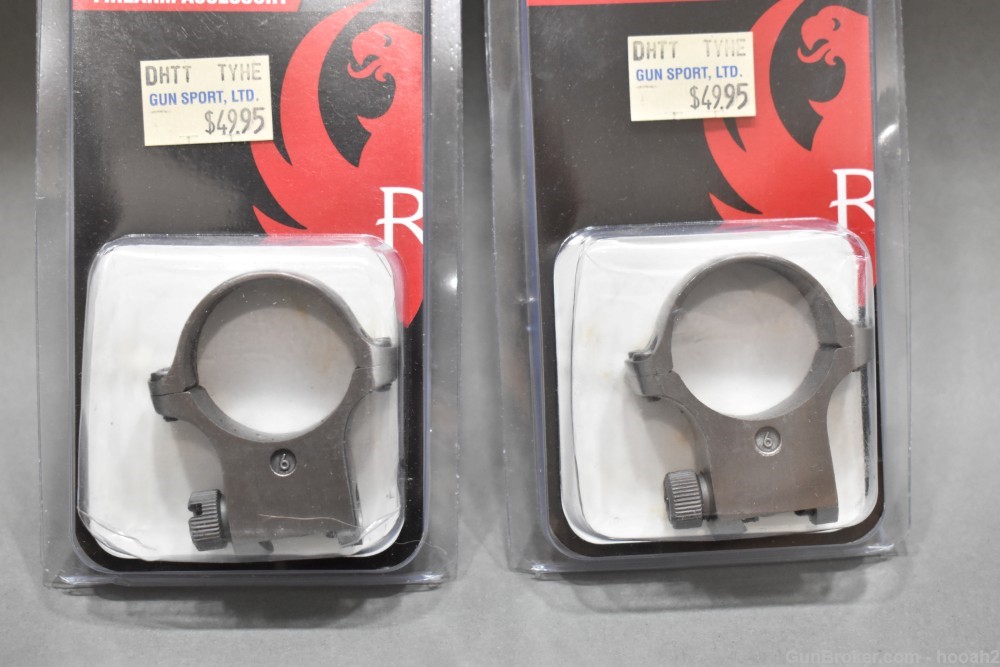 2 Ruger 6K30 30mm 1.218" X-High Height Stainless Satin Scope Rings NOS-img-2