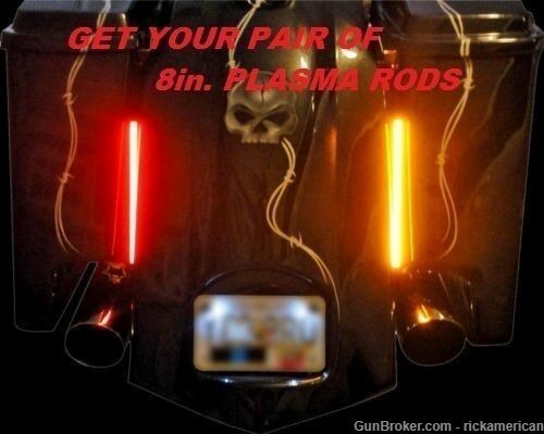 8in PAIR of DUAL COLOR Mega Plasma Rods for Harley's NEW! # GEN-MPLASMA-DC -img-1