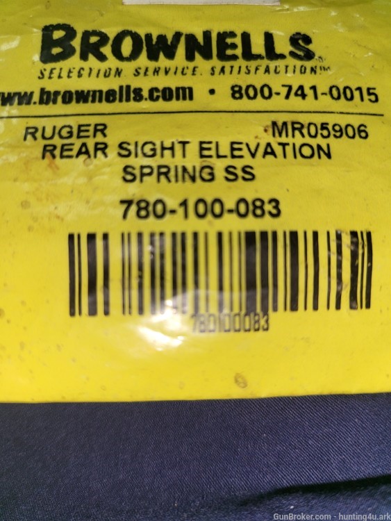 Brownells Ruger Rear Sight Elevation Spring S/S-img-0
