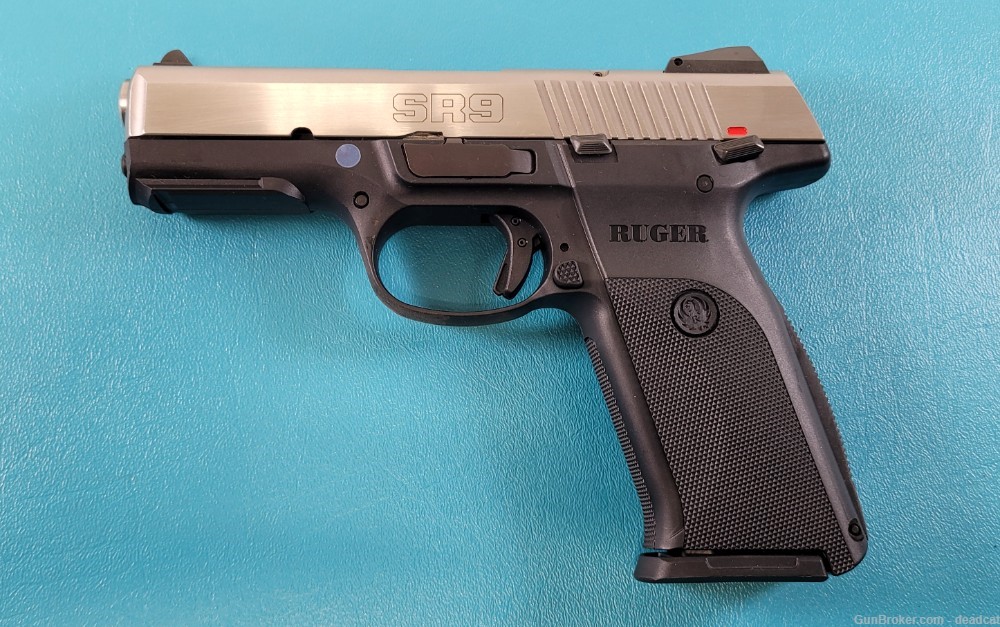 Ruger SR9 Stainless Black Semi Auto Pistol 9mm 2 Mags 1st Year Production-img-3