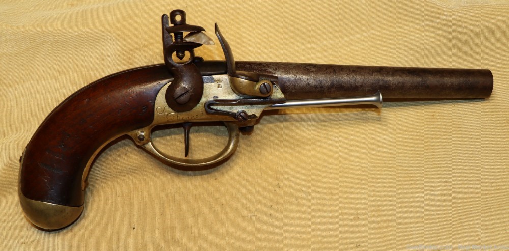 Rare US Revolutionary War-era French Model 1777 Flintlock Pistol c. 1780-img-2