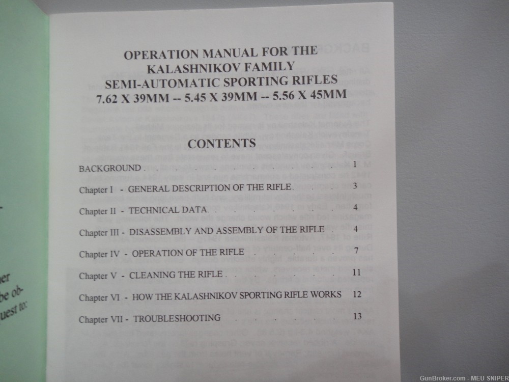 Kalashnikov AK47 AK74 Rifle Manual (G395)-img-1