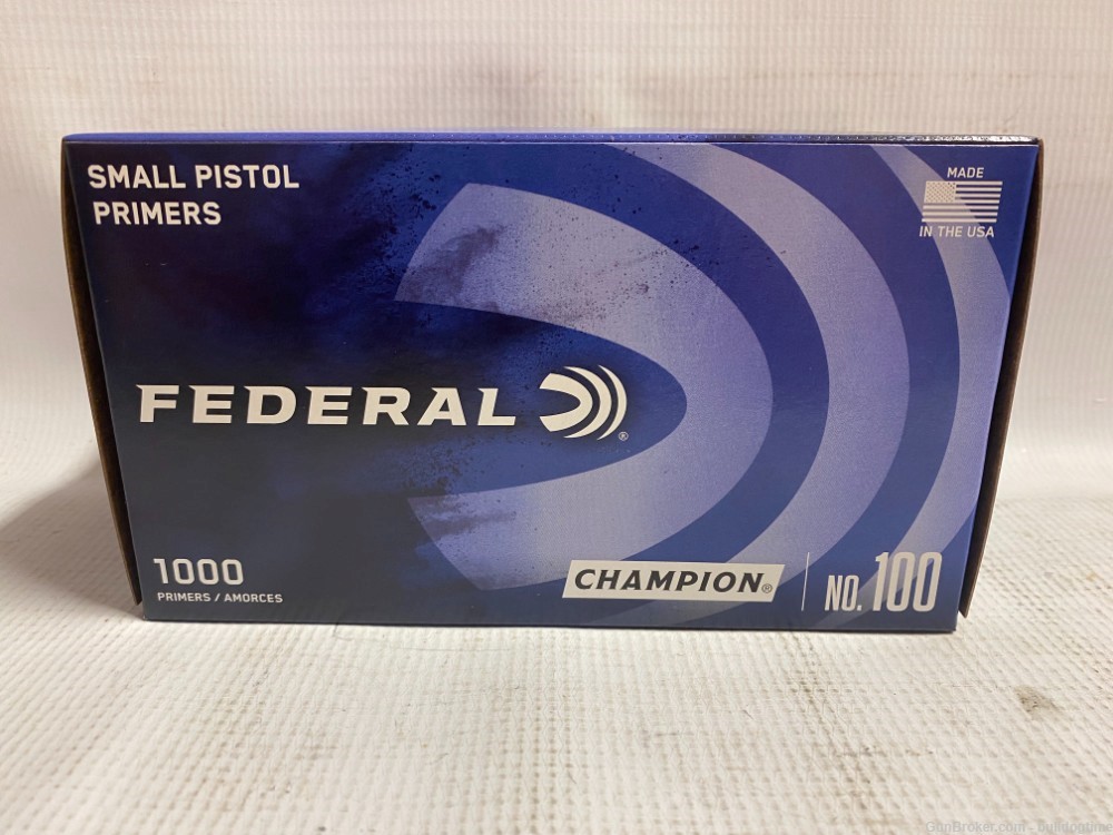 Federal Champion #100 Small Pistol Primers Brick of 1000 Fresh From Federal-img-1