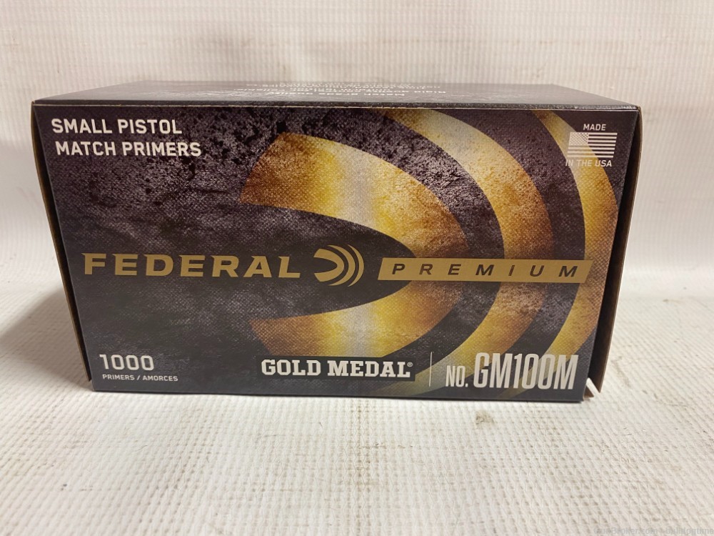 Federal Premium Gold Medal Match Small Pistol Primers GM100M               -img-1