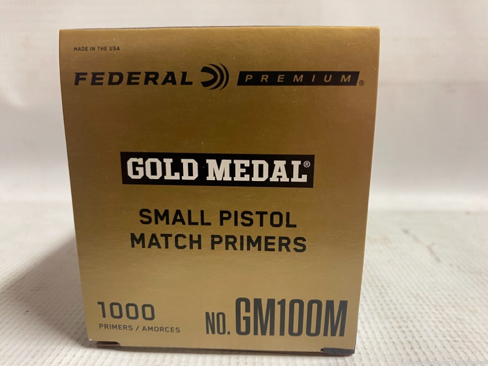 Federal Premium Gold Medal Match Small Pistol Primers GM100M               -img-0