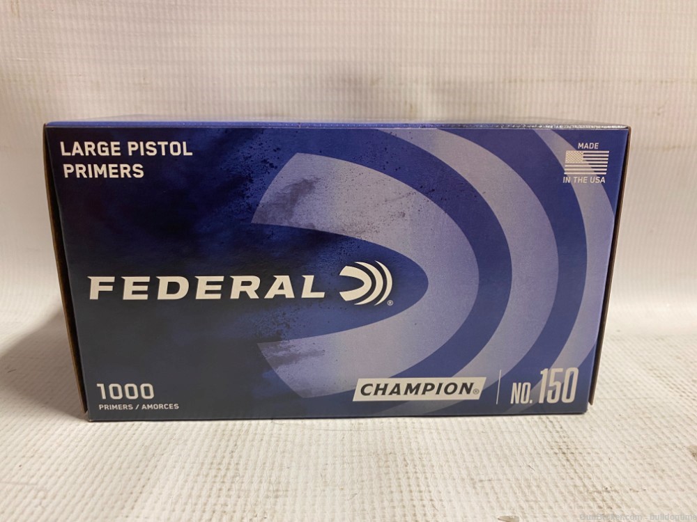 Federal Champion Large Pistol Primers #150 Brick of 1000-img-1