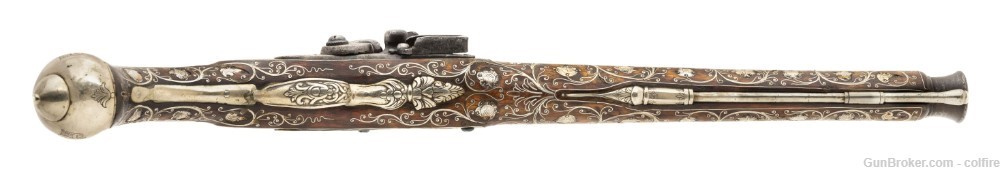 Beautiful Ottoman Style Silver Inlaid Pistol (AH6184)-img-5