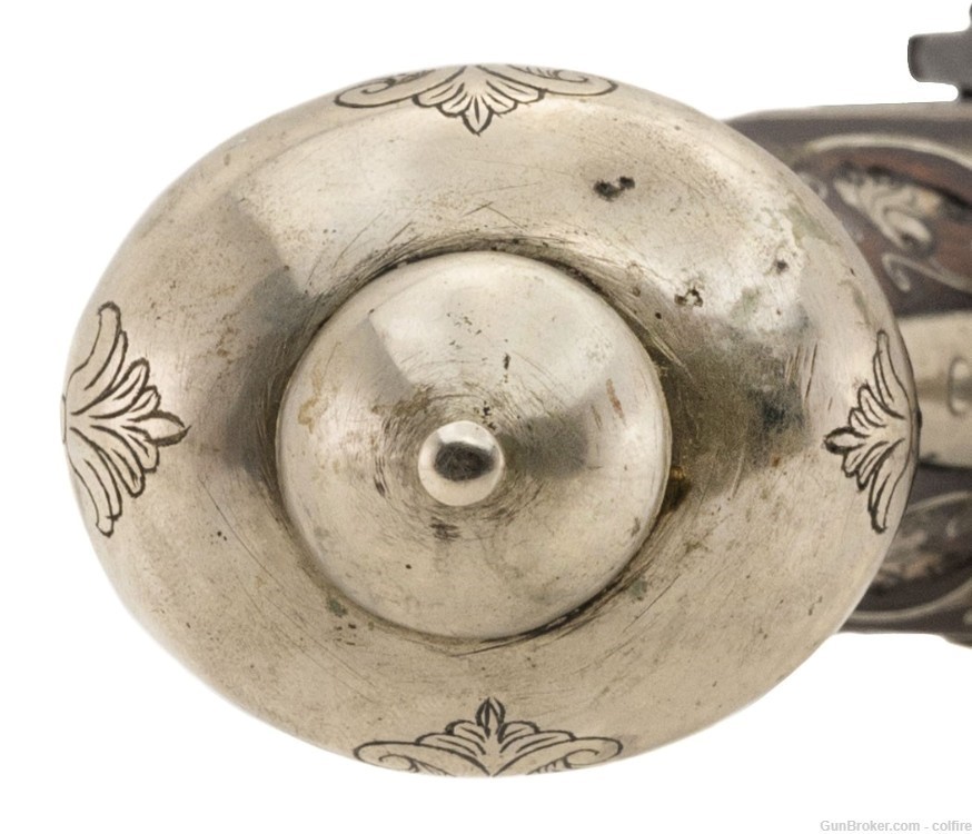 Beautiful Ottoman Style Silver Inlaid Pistol (AH6184)-img-7