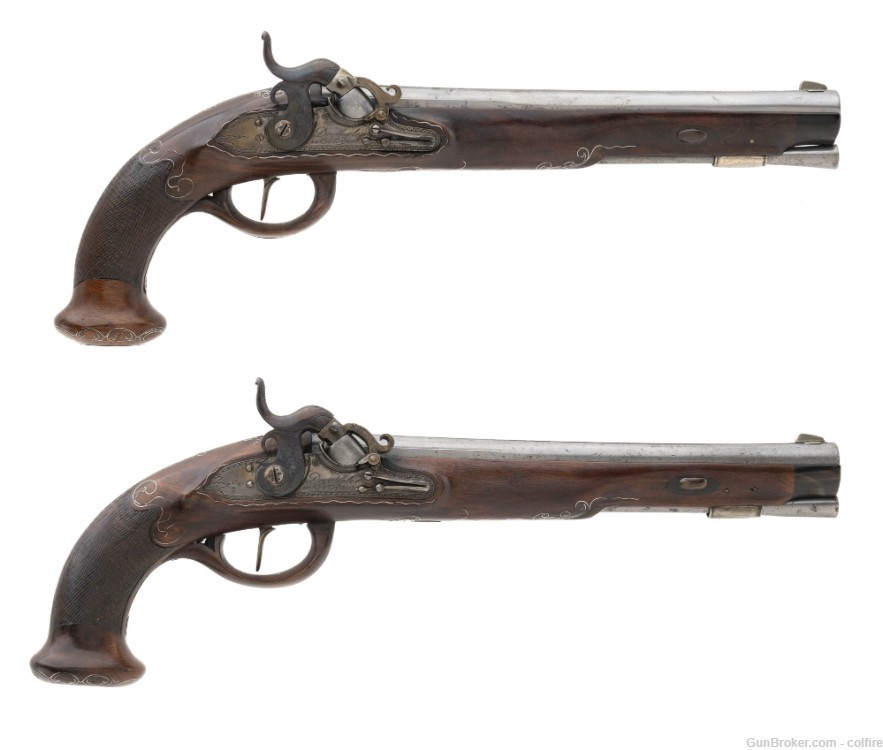 Fine Pair of German Percussion Officers Pistols (AH6873)-img-0