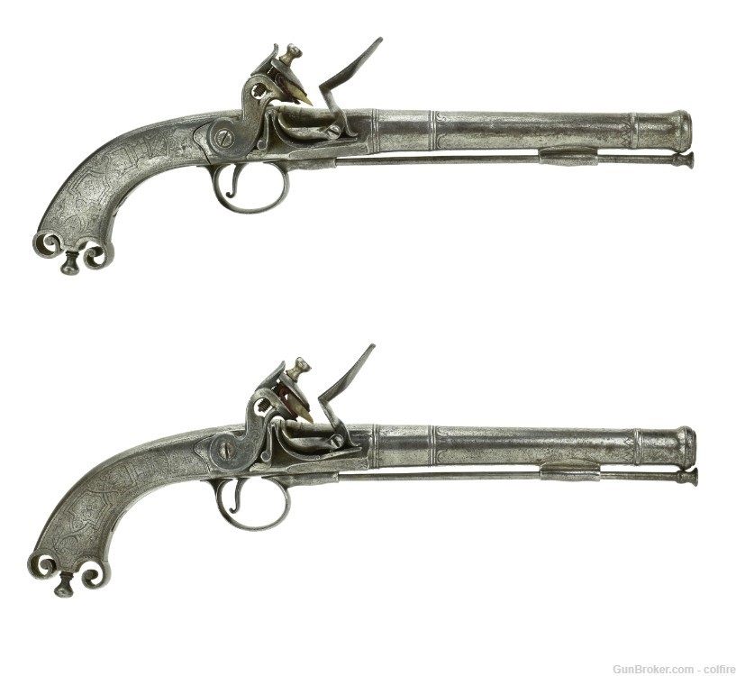 Pair of Scottish Flintlock Pistols by W. Brander (AH5062)-img-0