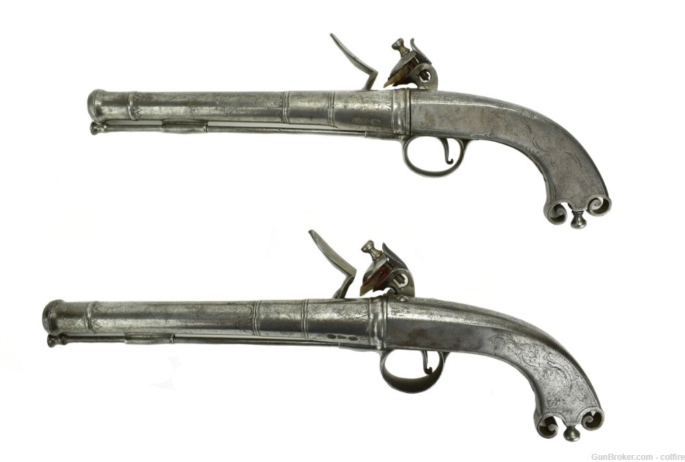 Pair of Scottish Flintlock Pistols by W. Brander (AH5062)-img-1