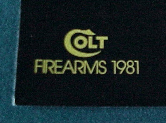 Original Colt Firearms 1981 Catalog Python-img-1