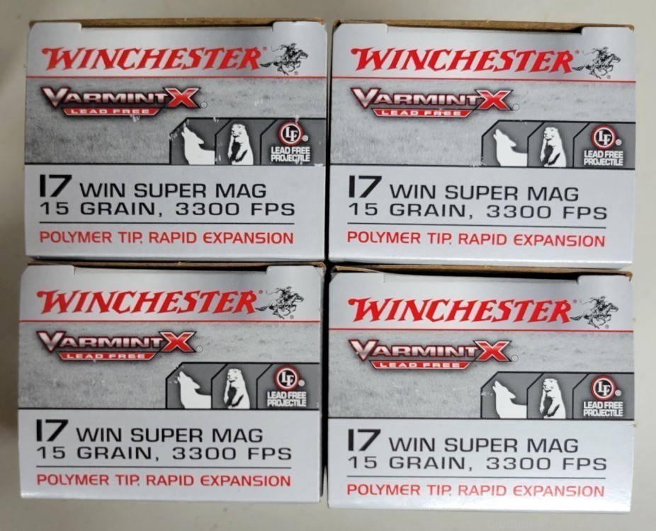 Winchester Varmint X 17WSM 15gr lead free polymer lot of 200rds X17W15PLF-img-0