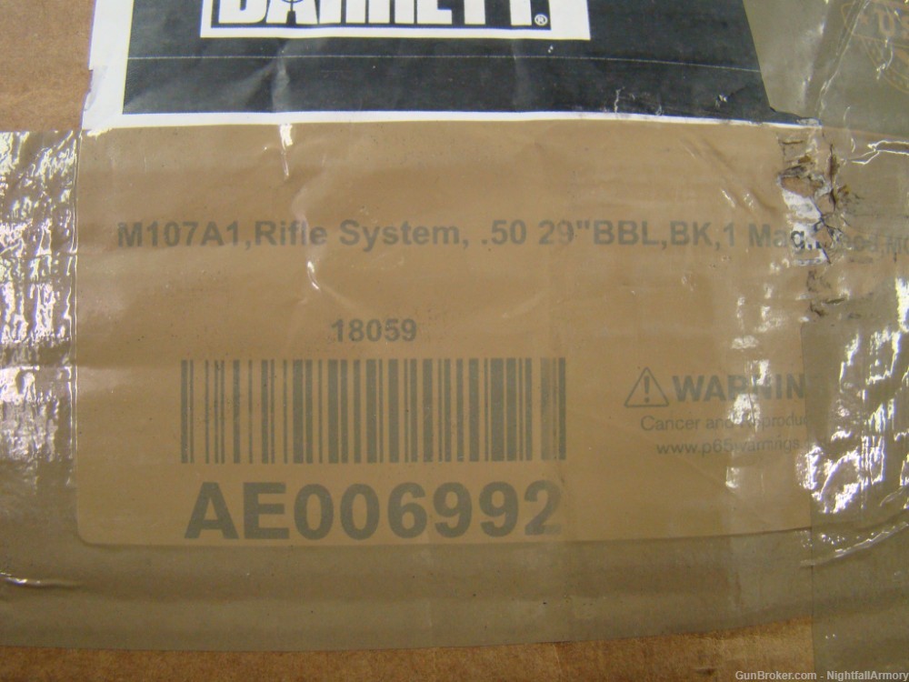 Barrett M107A1 fluted 29" .50BMG Rifle Black 50 cal M107 ECO 10rd 18059 New-img-1