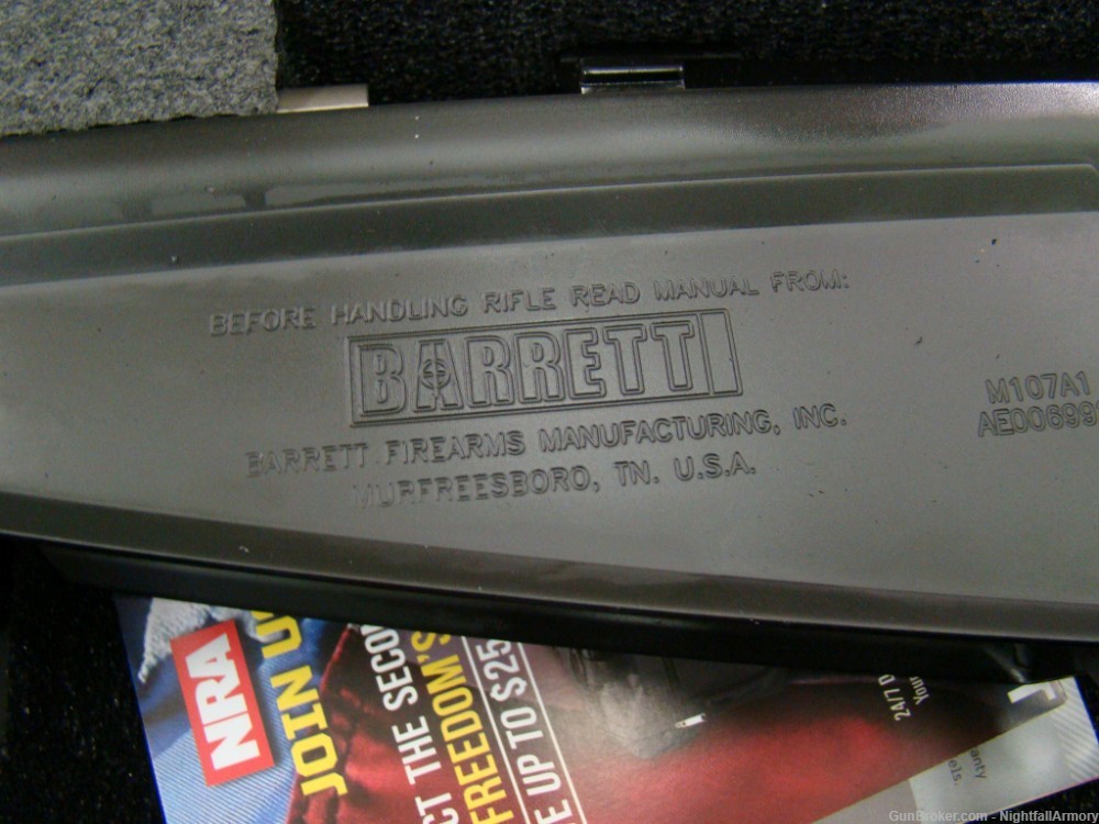 Barrett M107A1 fluted 29" .50BMG Rifle Black 50 cal M107 ECO 10rd 18059 New-img-12