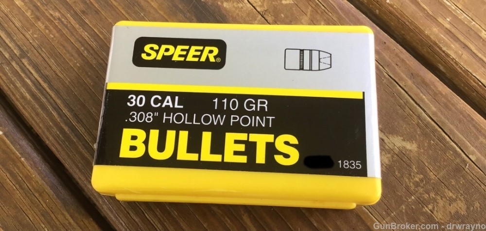 Speer 30 Cal .308 Dia. 110 Gr. Hollow Point - Partial box of 79-img-0