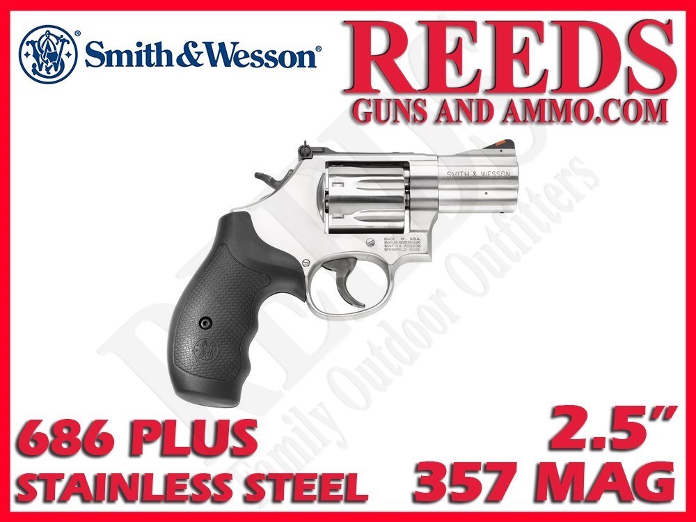 Smith & Wesson 686 Plus Revolver Stainless 357 Mag 2.5in 7 Shot 164192-img-0
