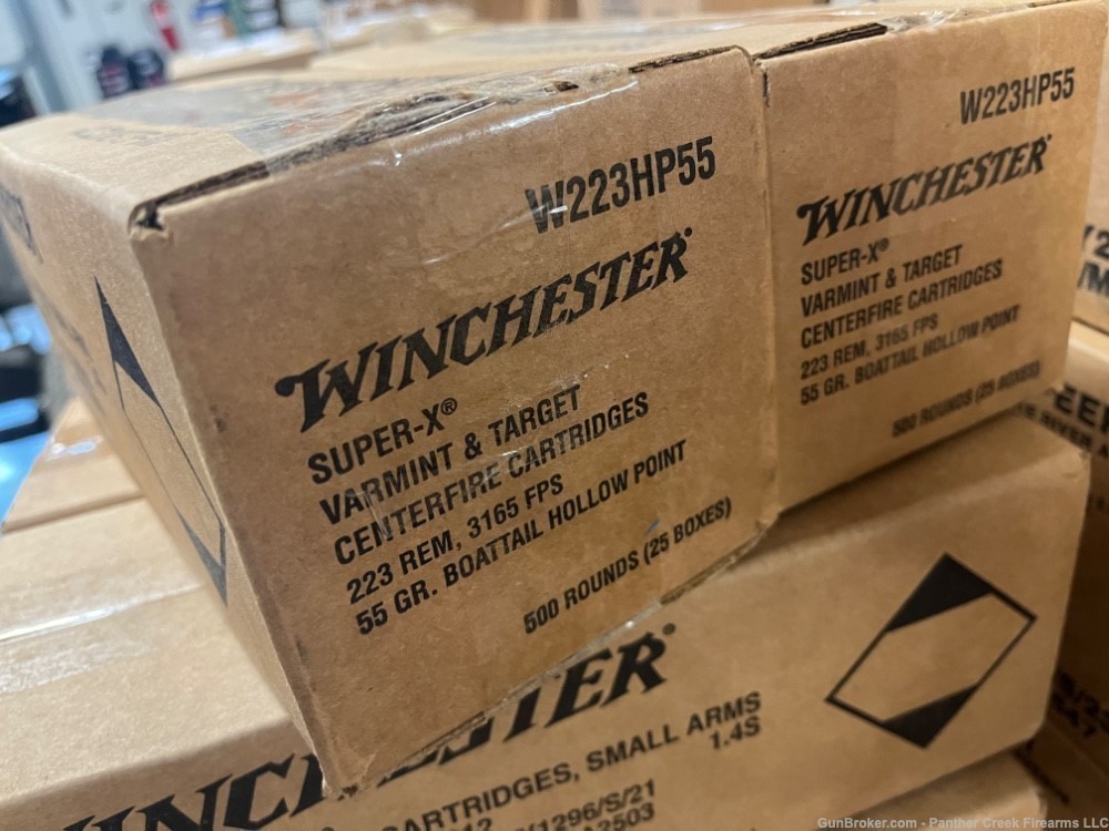 Winchester Super-X Rifle Ammunition .223 55gr BTHP 3240fps 500 Rounds-img-2