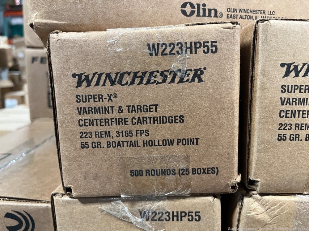 Winchester Super-X Rifle Ammunition .223 55gr BTHP 3240fps 500 Rounds-img-1