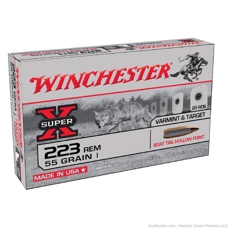 Winchester Super-X Rifle Ammunition .223 55gr BTHP 3240fps 500 Rounds-img-3