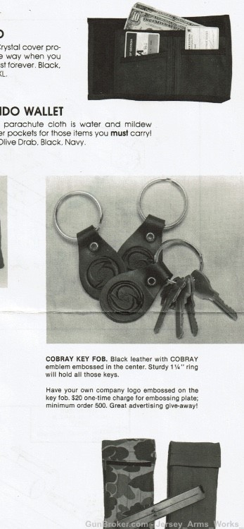 NEW! COBRAY Leather Key Fob Keychain RPB SWD MAC-10 MAC-11 M11 M10 INGRAM -img-3