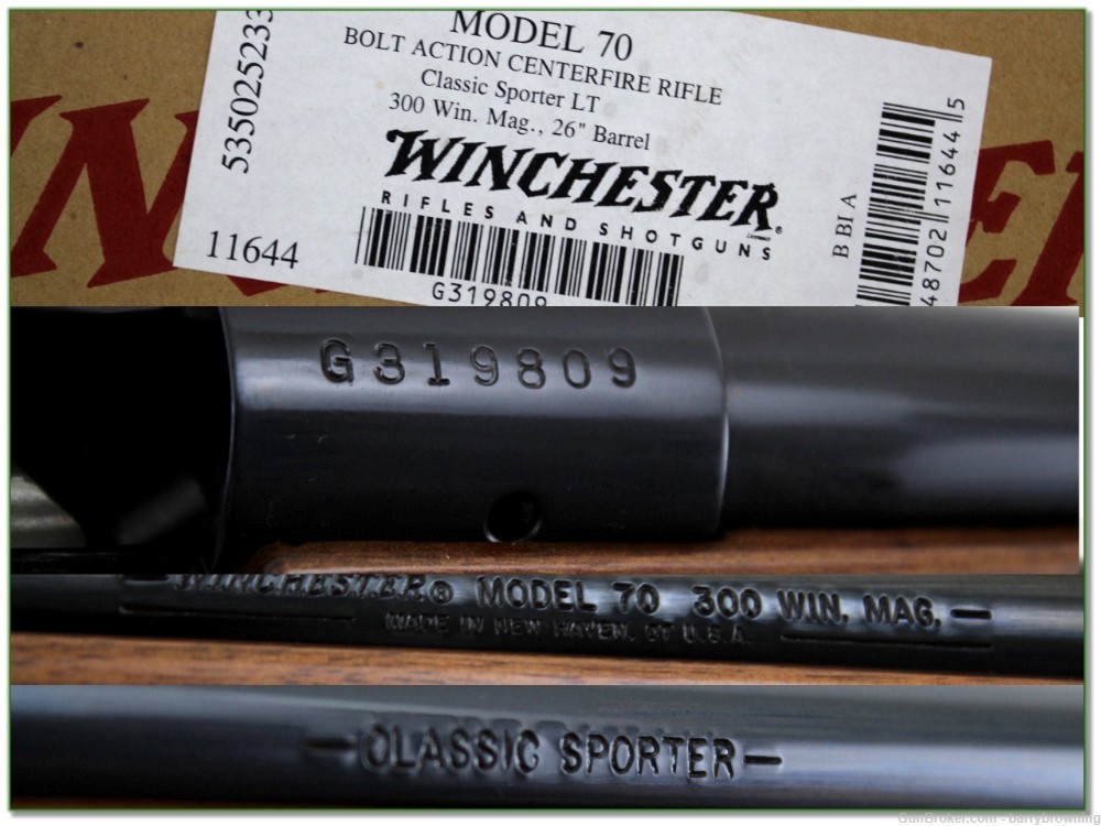 Winchester 70 Classic Sportier lightweight New Haven 300 Win mag in box!-img-3