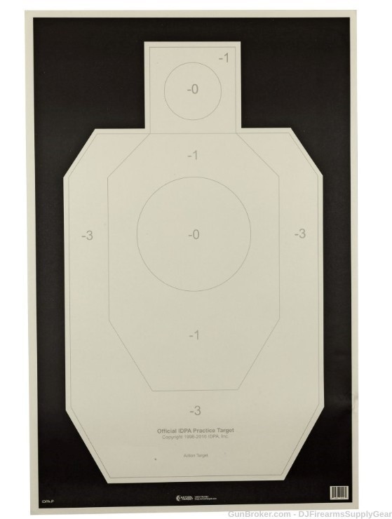 IDPA 23"x35" OFFICIAL PRACTICE TARGETS 10-PACK  -img-0