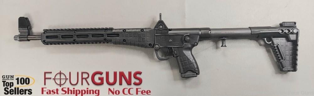 Kel-Tec Sub2000 9mm Folding Rifle Glock 19 Mags 16" SUB2K9GLK19BBLK-img-0