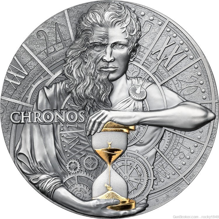 2023 - Cameroon -CHRONOS, Dual Essence - 2oz .999 silver coin-img-0