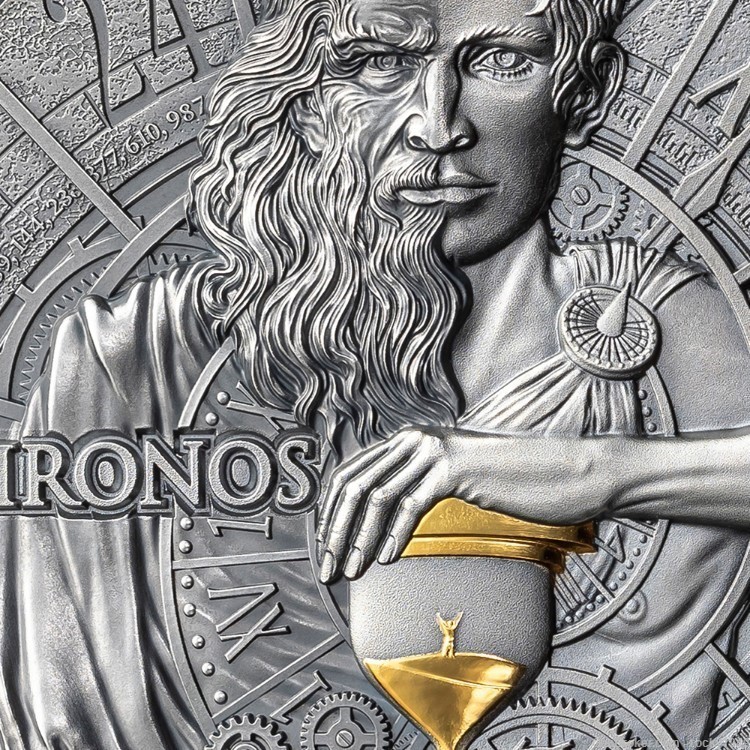 2023 - Cameroon -CHRONOS, Dual Essence - 2oz .999 silver coin-img-2