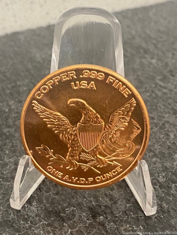 Beautiful Seated Liberty Tribute 1 Ounce Copper Coin-img-1