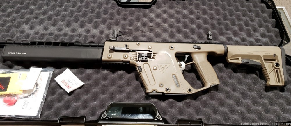 Kriss Vector CRB G2 16" Rifle FDE faux supp, Adj Stock 10mm  KV10-CFD20-img-0